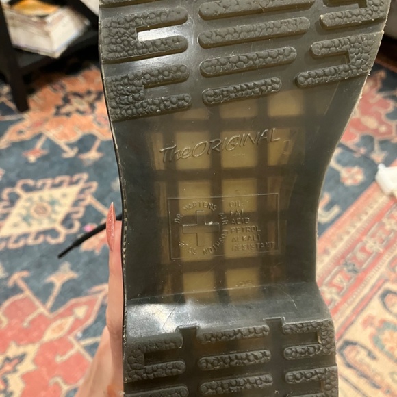 DR DOC MARTENS 1460 RAINBOW RAY Iridescent Leather Combat Boots Size 9 - Picture 4 of 5